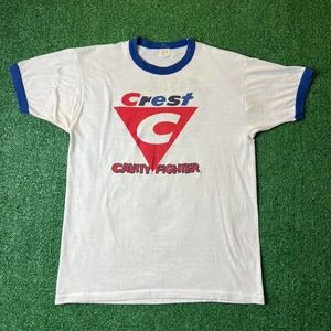 Vintage 1970's Crest Cavity Fighter Promo Ringer T-shirt